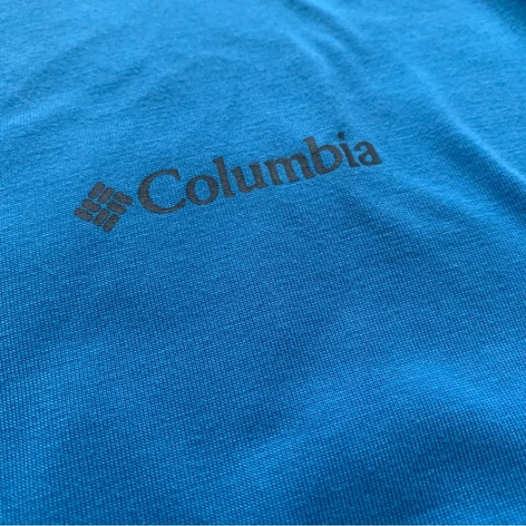 Columbia Logo Athletic T-shirt Blue Sz Large - Picture 4 of 7